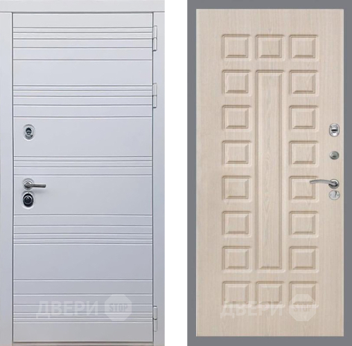 Входная металлическая Дверь Рекс (REX) 14 Силк Сноу FL-183 Беленый дуб в Троицк