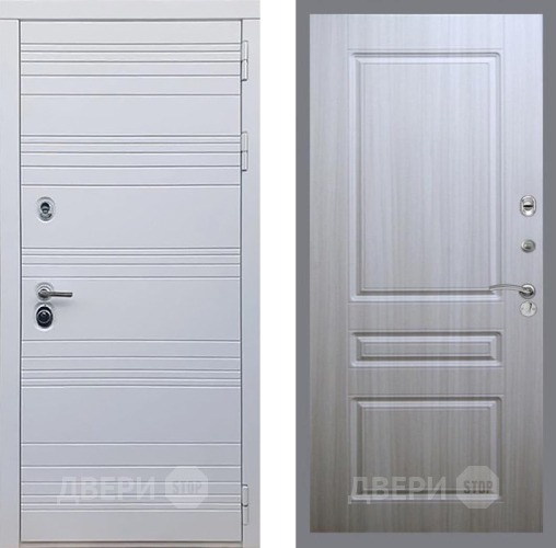 Входная металлическая Дверь Рекс (REX) 14 Силк Сноу FL-243 Сандал белый в Троицк