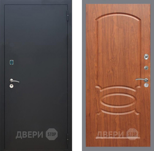 Входная металлическая Дверь Рекс (REX) 1A Черный Муар FL-128 Морёная берёза в Троицк