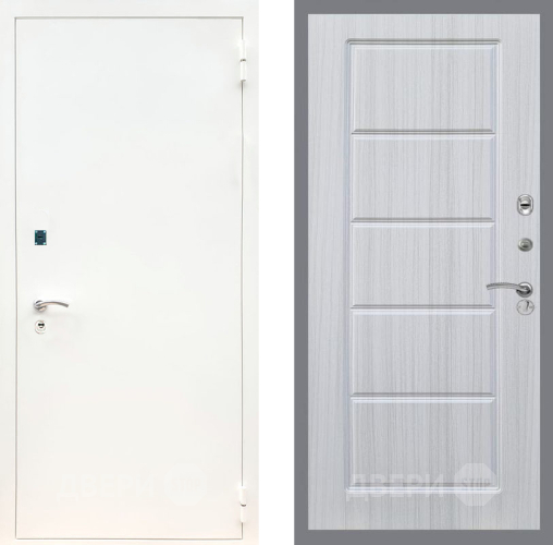 Дверь Рекс (REX) 1А Белая шагрень FL-39 Сандал белый в Троицк