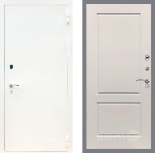 Входная металлическая Дверь Рекс (REX) 1А Белая шагрень FL-117 Шампань в Троицк