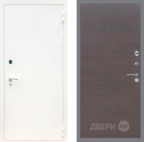 Входная металлическая Дверь Рекс (REX) 1А Белая шагрень GL венге поперечный в Троицк