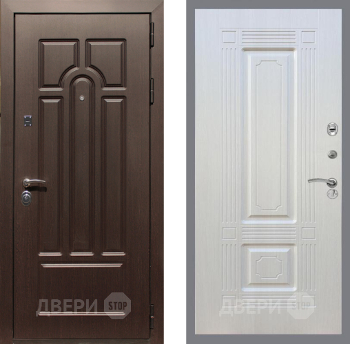 Входная металлическая Дверь Рекс (REX) Эврика FL-2 Лиственница беж в Троицк