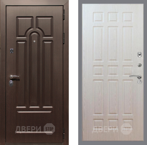 Входная металлическая Дверь Рекс (REX) Эврика FL-33 Беленый дуб в Троицк