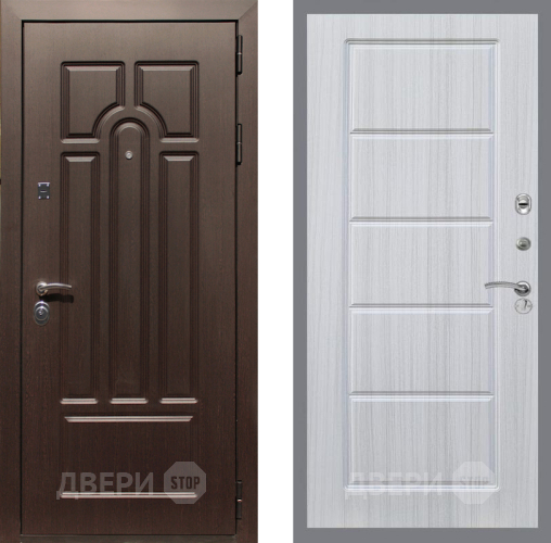 Входная металлическая Дверь Рекс (REX) Эврика FL-39 Сандал белый в Троицк