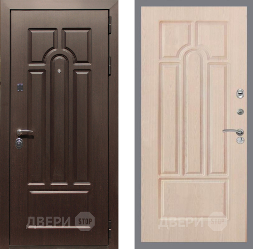 Входная металлическая Дверь Рекс (REX) Эврика FL-58 Беленый дуб в Троицк