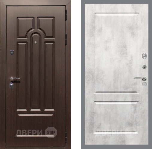 Входная металлическая Дверь Рекс (REX) Эврика FL-117 Бетон светлый в Троицк