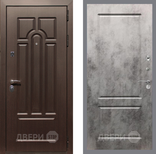 Входная металлическая Дверь Рекс (REX) Эврика FL-117 Бетон темный в Троицк