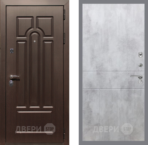 Входная металлическая Дверь Рекс (REX) Эврика FL-290 Бетон светлый в Троицк