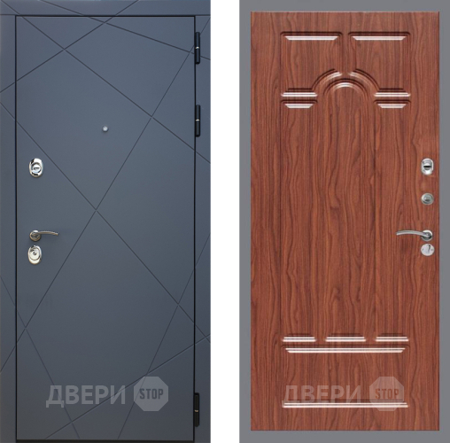 Входная металлическая Дверь Рекс (REX) 13 Силк Титан FL-58 орех тисненый в Троицк