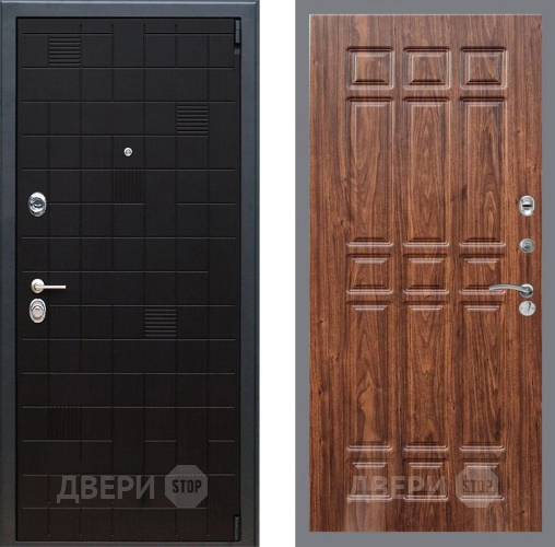 Входная металлическая Дверь Рекс (REX) 12 FL-33 орех тисненый в Троицк