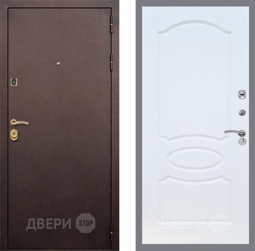 Входная металлическая Дверь Рекс (REX) Лайт 3К FL-128 Белый ясень в Троицк