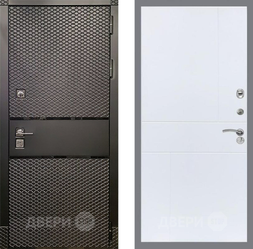 Входная металлическая Дверь Рекс (REX) 15 Черный Кварц FL-290 Силк Сноу в Троицк