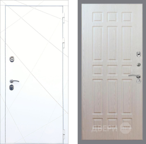 Входная металлическая Дверь Рекс (REX) 13 Силк Сноу FL-33 Беленый дуб в Троицк