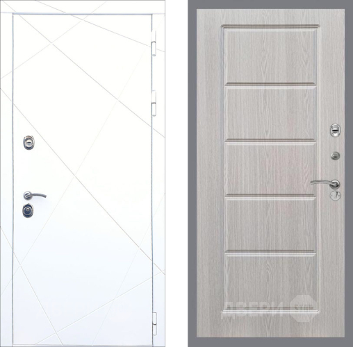 Входная металлическая Дверь Рекс (REX) 13 Силк Сноу FL-39 Беленый дуб в Троицк