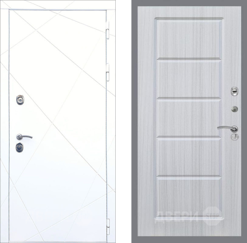 Входная металлическая Дверь Рекс (REX) 13 Силк Сноу FL-39 Сандал белый в Троицк