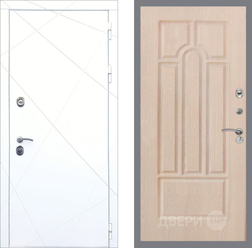 Входная металлическая Дверь Рекс (REX) 13 Силк Сноу FL-58 Беленый дуб в Троицк