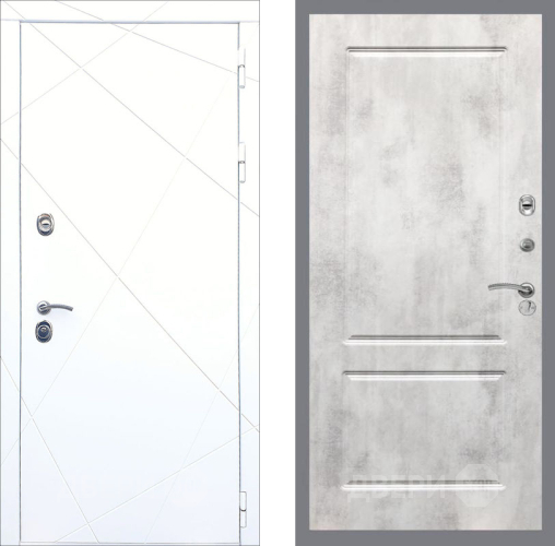 Входная металлическая Дверь Рекс (REX) 13 Силк Сноу FL-117 Бетон светлый в Троицк