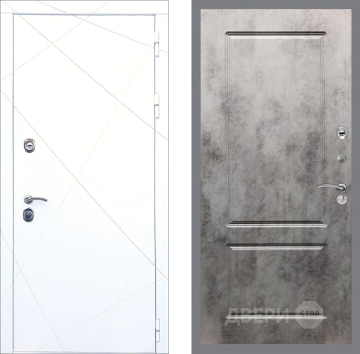 Входная металлическая Дверь Рекс (REX) 13 Силк Сноу FL-117 Бетон темный в Троицк