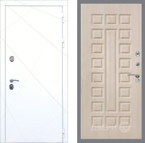 Входная металлическая Дверь Рекс (REX) 13 Силк Сноу FL-183 Беленый дуб в Троицк