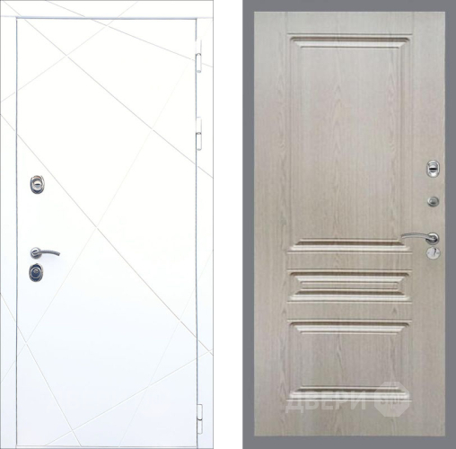 Входная металлическая Дверь Рекс (REX) 13 Силк Сноу FL-243 Беленый дуб в Троицк