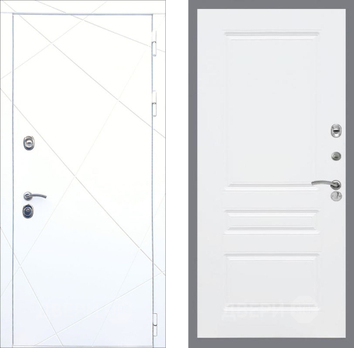 Входная металлическая Дверь Рекс (REX) 13 Силк Сноу FL-243 Силк Сноу в Троицк