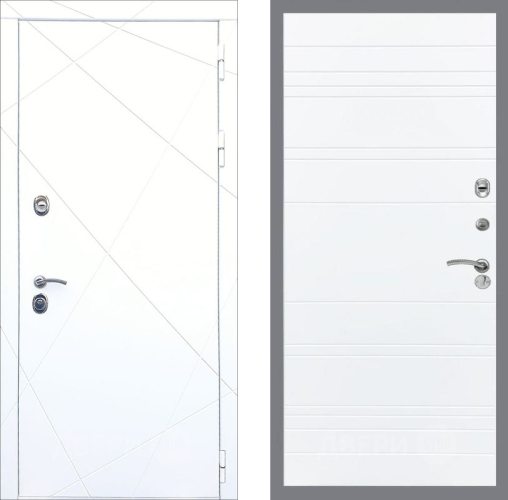 Входная металлическая Дверь Рекс (REX) 13 Силк Сноу Line Силк Сноу в Троицк