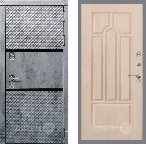 Входная металлическая Дверь Рекс (REX) 15 Бетон Темный FL-58 Беленый дуб в Троицк