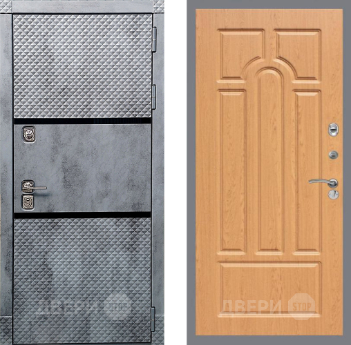 Входная металлическая Дверь Рекс (REX) 15 Бетон Темный FL-58 Дуб в Троицк