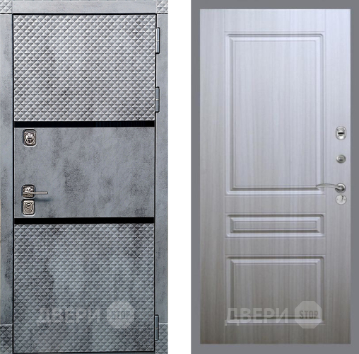 Дверь Рекс (REX) 15 Бетон Темный FL-243 Сандал белый в Троицк