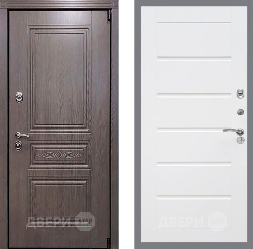 Входная металлическая Дверь Рекс (REX) Премиум-S Сити Белый ясень в Троицк