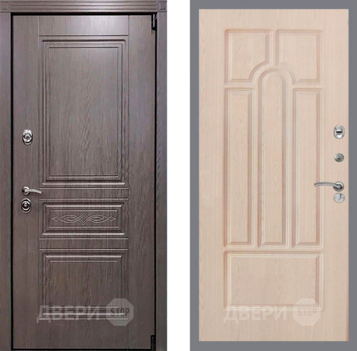 Входная металлическая Дверь Рекс (REX) Премиум-S FL-58 Беленый дуб в Троицк