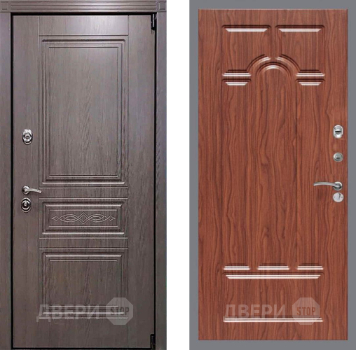 Входная металлическая Дверь Рекс (REX) Премиум-S FL-58 орех тисненый в Троицк