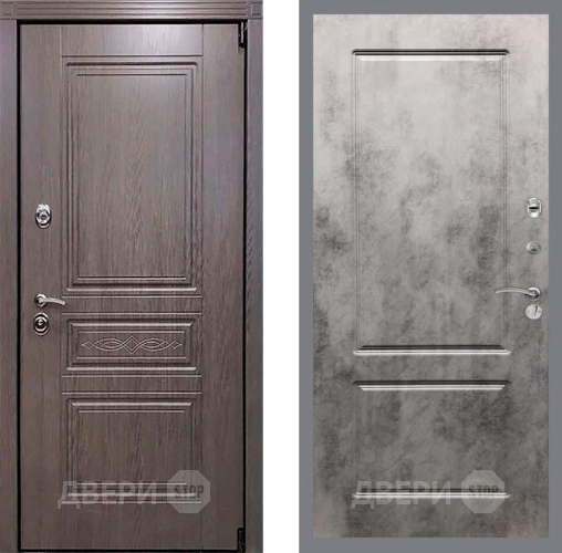 Входная металлическая Дверь Рекс (REX) Премиум-S FL-117 Бетон темный в Троицк