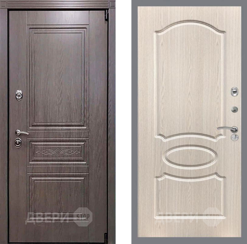 Входная металлическая Дверь Рекс (REX) Премиум-S FL-128 Беленый дуб в Троицк