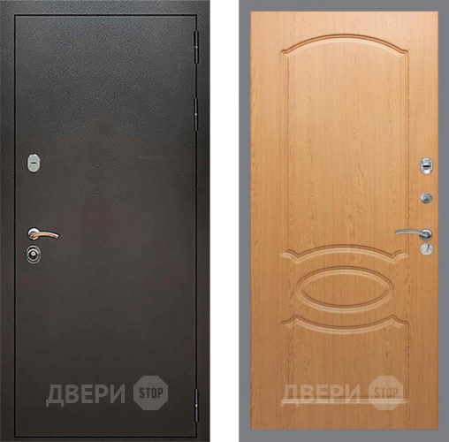 Входная металлическая Дверь Рекс (REX) 5 Серебро Антик FL-128 Дуб в Троицк