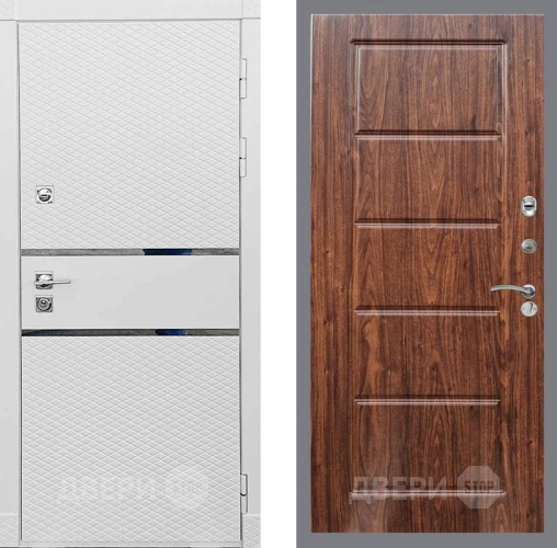 Входная металлическая Дверь Рекс (REX) 15 Силк Сноу FL-39 орех тисненый в Троицк