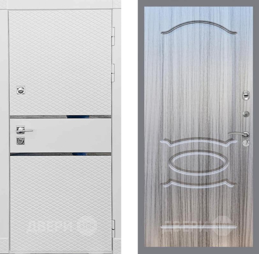 Входная металлическая Дверь Рекс (REX) 15 Силк Сноу FL-128 Сандал грей в Троицк