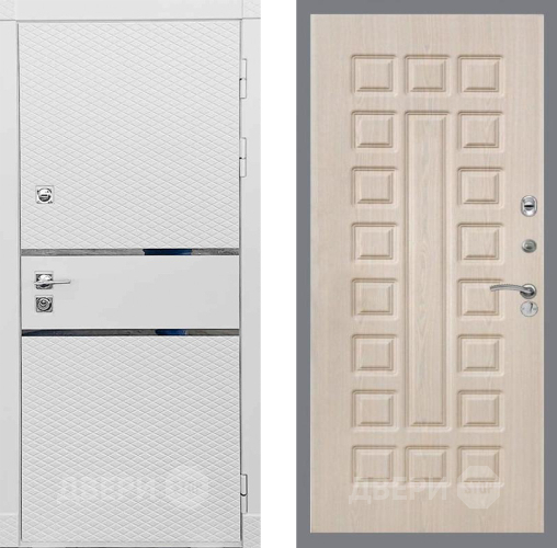 Входная металлическая Дверь Рекс (REX) 15 Силк Сноу FL-183 Беленый дуб в Троицк