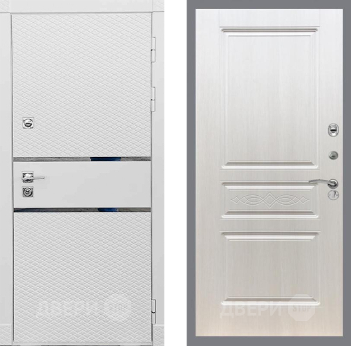 Входная металлическая Дверь Рекс (REX) 15 Силк Сноу FL-243 Лиственница беж в Троицк