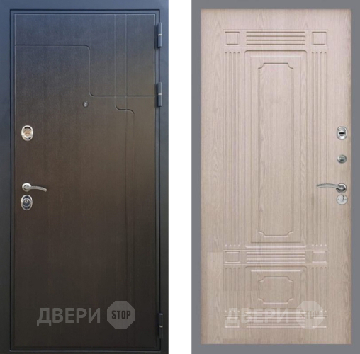 Входная металлическая Дверь Рекс (REX) Премиум-246 FL-2 Беленый дуб в Троицк