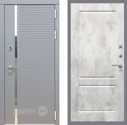 Входная металлическая Дверь Рекс (REX) 24 FL-117 Бетон светлый в Троицк
