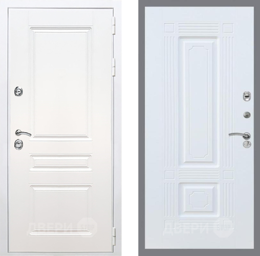 Входная металлическая Дверь Рекс (REX) Премиум-н Силк Сноу FL-2 Силк Сноу в Троицк
