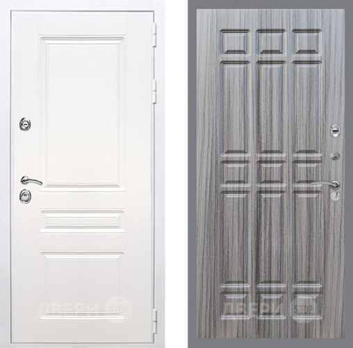 Входная металлическая Дверь Рекс (REX) Премиум-н Силк Сноу FL-33 Сандал грей в Троицк