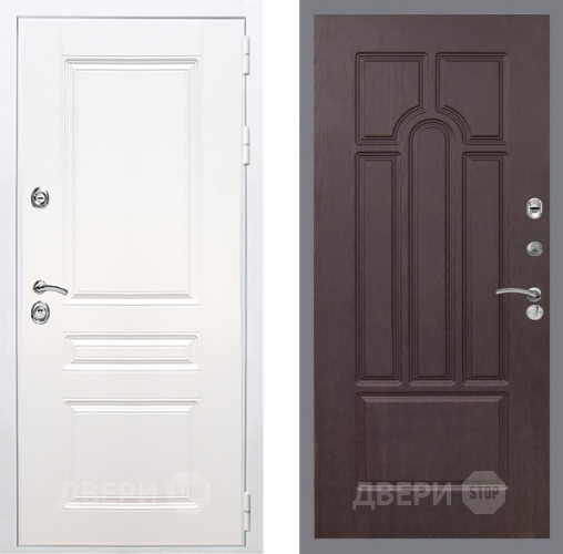 Входная металлическая Дверь Рекс (REX) Премиум-н Силк Сноу FL-58 Венге в Троицк