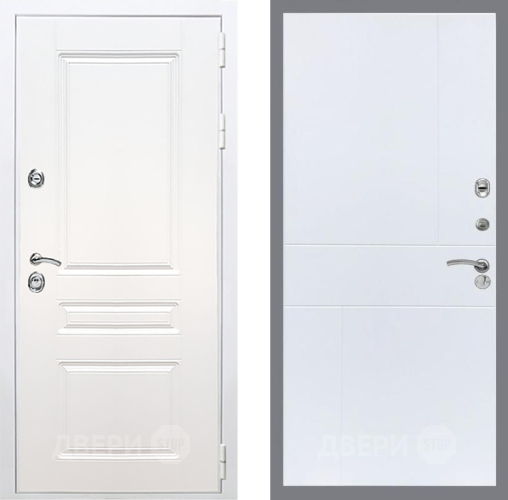 Входная металлическая Дверь Рекс (REX) Премиум-н Силк Сноу FL-290 Силк Сноу в Троицк