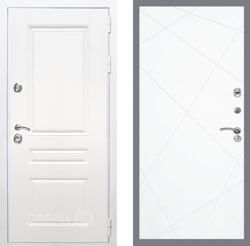 Входная металлическая Дверь Рекс (REX) Премиум-н Силк Сноу FL-291 Силк Сноу в Троицк