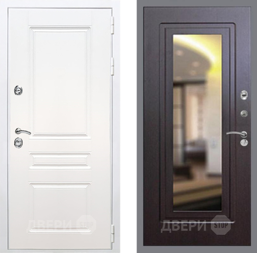 Входная металлическая Дверь Рекс (REX) Премиум-н Силк Сноу FLZ-120 Венге в Троицк