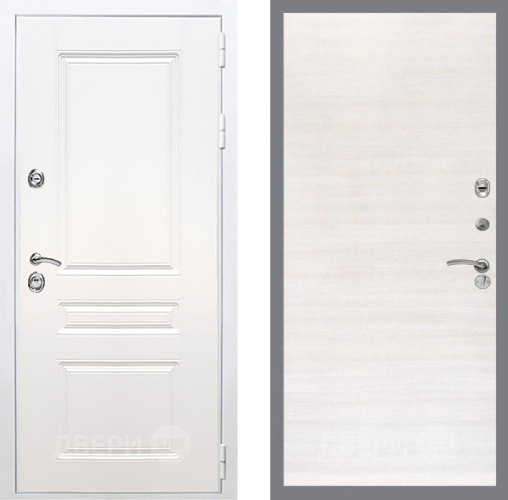 Входная металлическая Дверь Рекс (REX) Премиум-н Силк Сноу GL Акация в Троицк