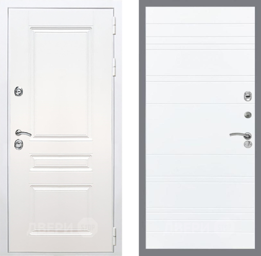 Входная металлическая Дверь Рекс (REX) Премиум-н Силк Сноу Line Силк Сноу в Троицк